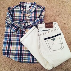 🚫SOLD🚫 Boys Armani jeans & JJ dress shirt